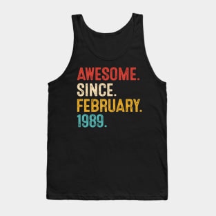 vintage february 1989 birthday Tank Top